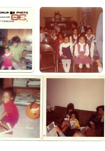 Shelia and Toni. Choir practice at some ones home? Must be Halloween? Shelia and her friend at my parents house....My Dad reading the paper!