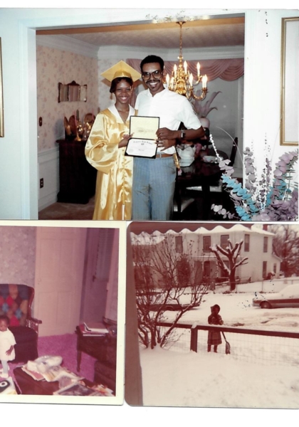 Proud High school graduation in 1989! At my parents house! Ok...lets get that walk clear of snow!