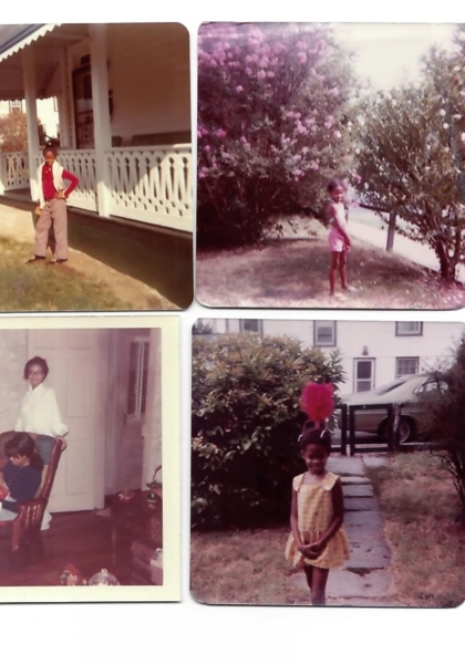 Toni outside my parents home! In my parents front yard! With my sister Cornelia, in my parents living room! Posing for dance class at my parents home!....