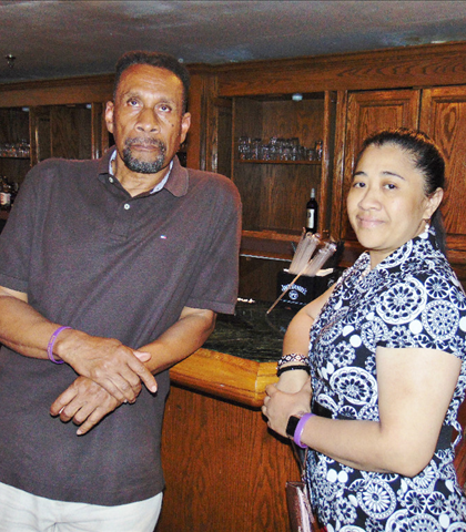 Earnist Bolling and my wife Zenaida Goins!
