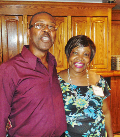 Enjoying the reunion, Jimmy and Sharon Brown!