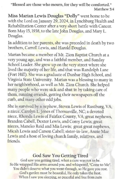 Marion Douglas-obituary