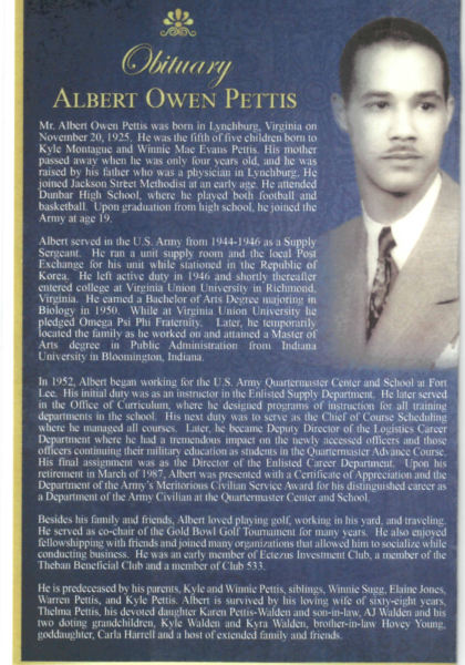 Albert Owen Pettis-obituary! Albert Owen Pettis-obituary!