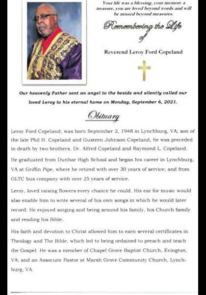 Leroy Ford Copeland-obituary pt1 Leroy Ford Copeland-obituary pt1