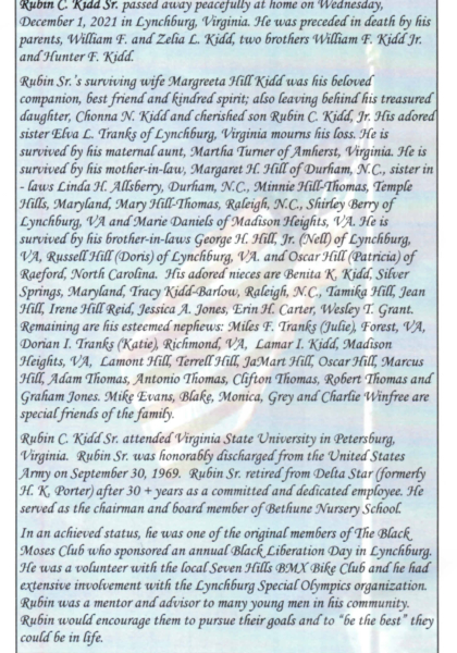 Rubin C. Kidd-obituary! Rubin C. Kidd-obituary!