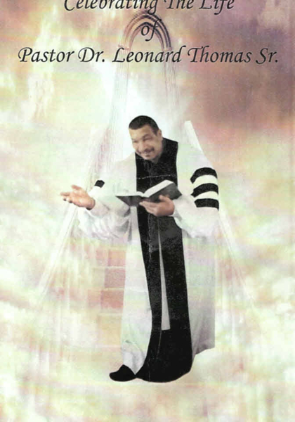 Pastor Dr. Leonard Thomas Sr. ACHS
