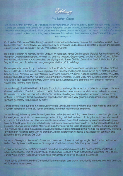 James Wilkie "Puney" Nappier-obituary