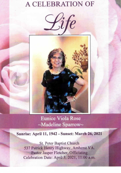 Eunice Viola Rose "Madeline" Sparrow