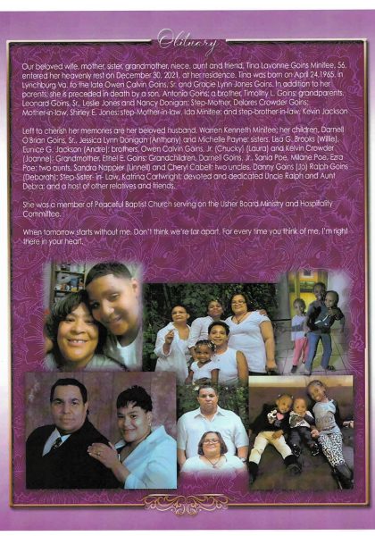 Tina Lavonne Goins Minifee-obituary Tina Lavonne Goins Minifee-obituary