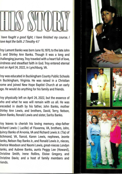 Troy Lamont Banks-obituary