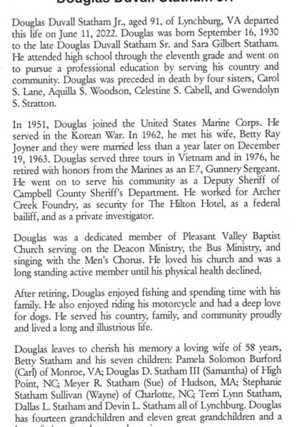 Deacon Douglas Duvall Statham Jr.-obituary