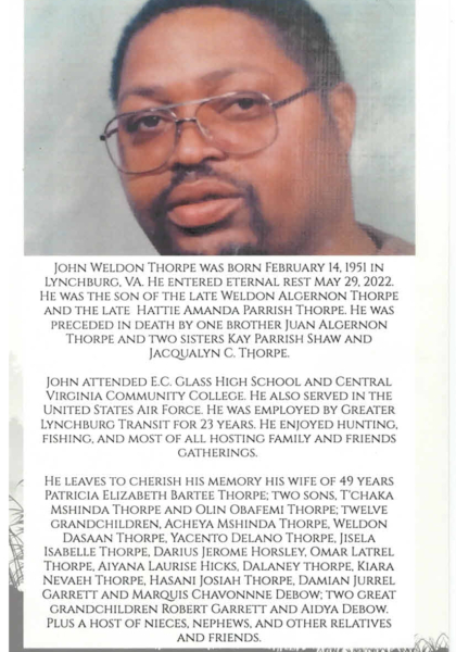 John Weldon Thorpe-obituary