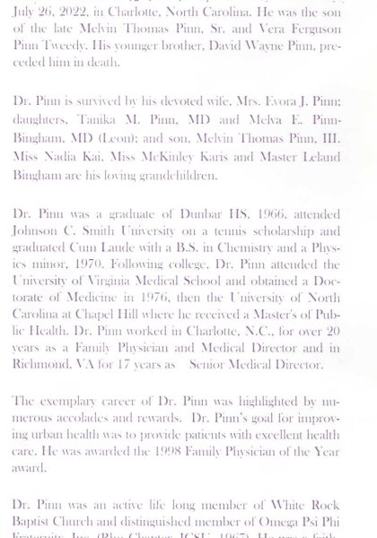 Melvin Thomas Pinn Jr. M.D.-obituary.