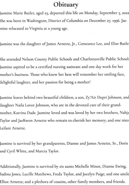 Jasmine Marie Butler-obituary