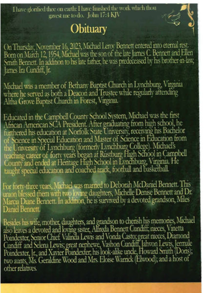 Michael Leroy Bennett-obituary