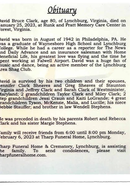 David Clark-obituary