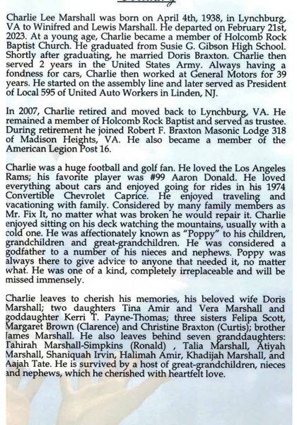 Charlie Lee Marshall-obituary