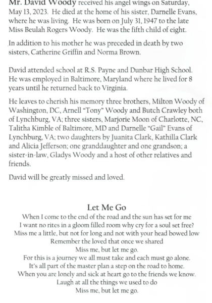 David Woody-obituary