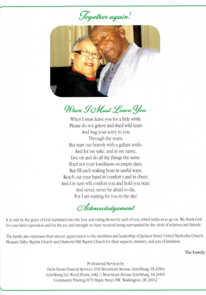 Geraldine W. Clark-acknowledgement