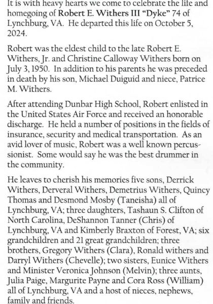 Robert E. Withers III "Dyke"