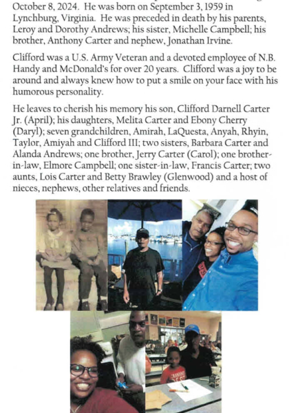 Clifford Darnell Carter Sr.-obituary