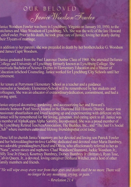 Janice Woodson Fowler-obituary