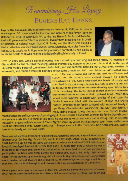 Eugene Ray Banks-obituary Pt II