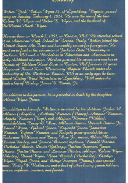 Walter "Jack" Calvin Wynn-obituary