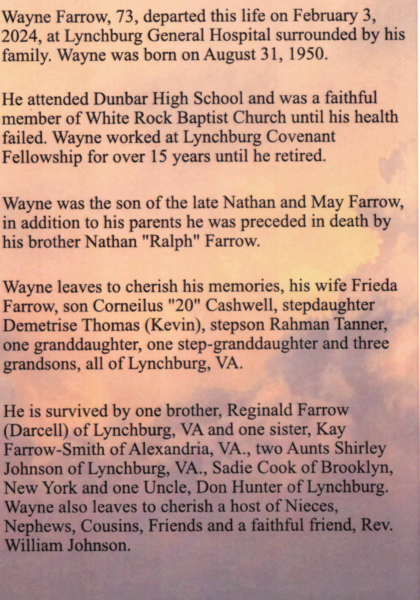 Wayne A. Farrow-obituary