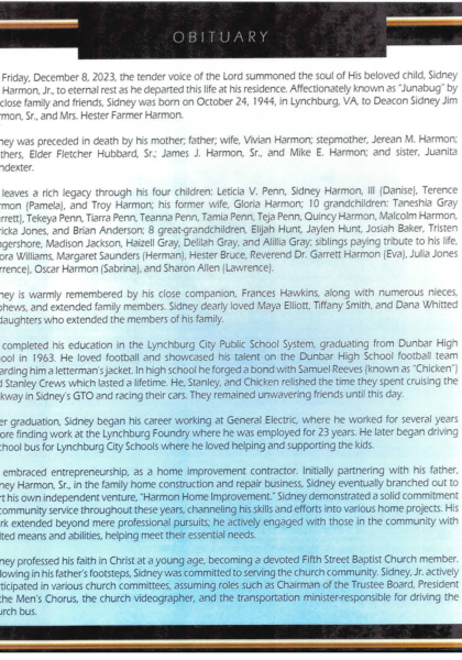 Sidney Harmon-obituary