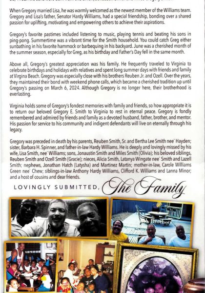 Judge Gregory E. Smith-obituary pt. II