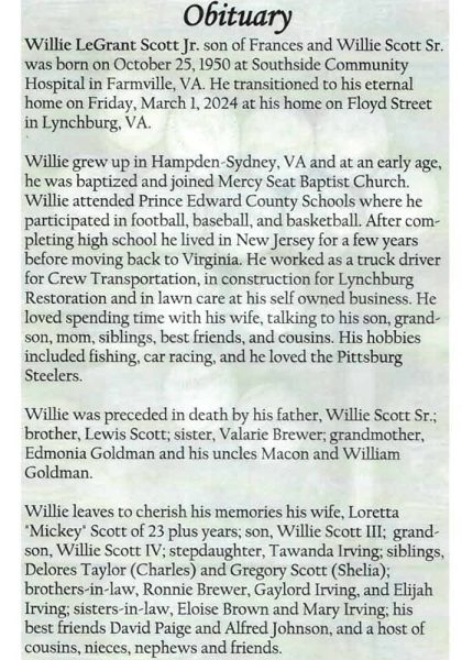 Willie LeGrant Scott Jr-obituary