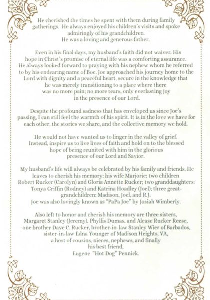 Joseph Rucker Jr-obituary pt. II