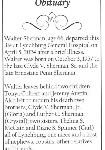 Walter Sherman-obituary