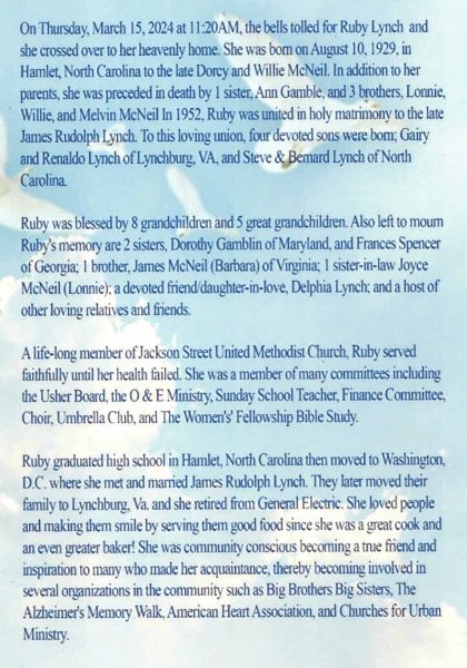 Ruby Lynch-obituary