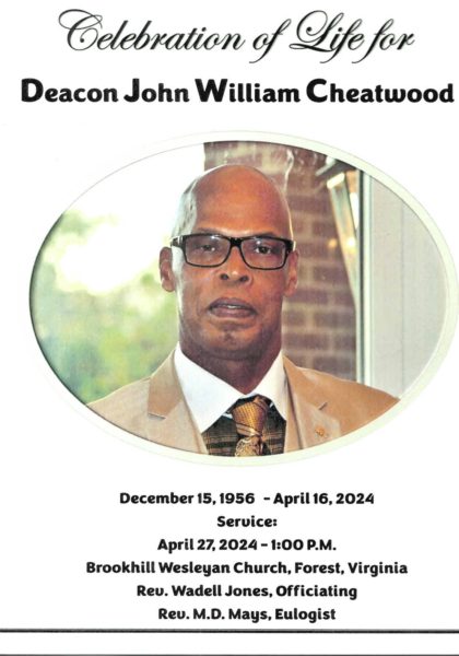 Deacon John William Cheatwood JFHS