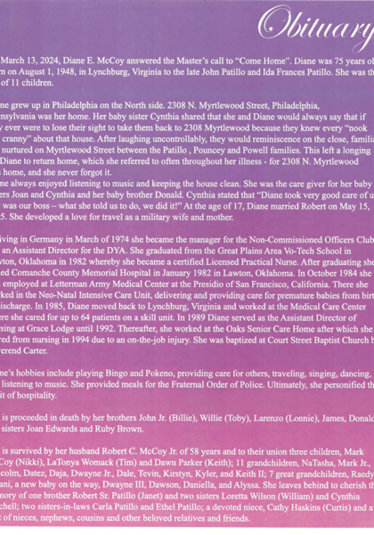 Diane E. McCoy-obituary
