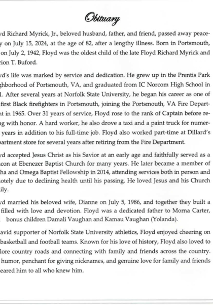 Floyd Richard Myrick Jr.-obituary