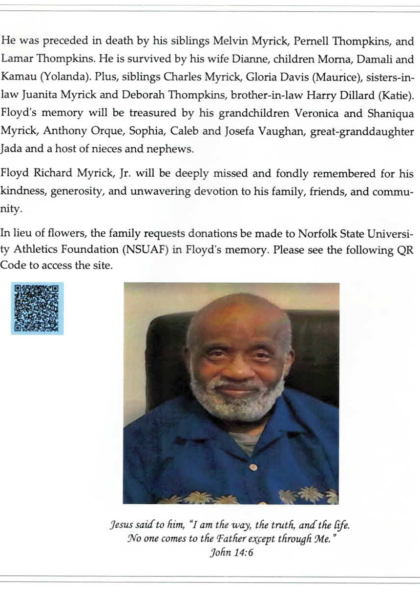 Floyd Richard Myrick Jr.-obituary pt II