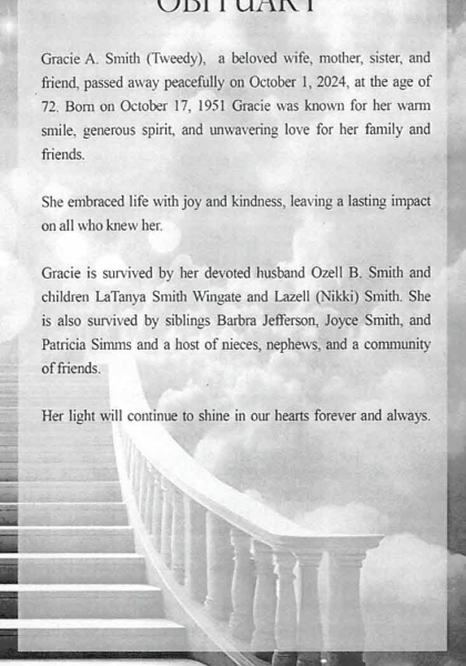 Gracie A. "Tweedy" Smith-obituary