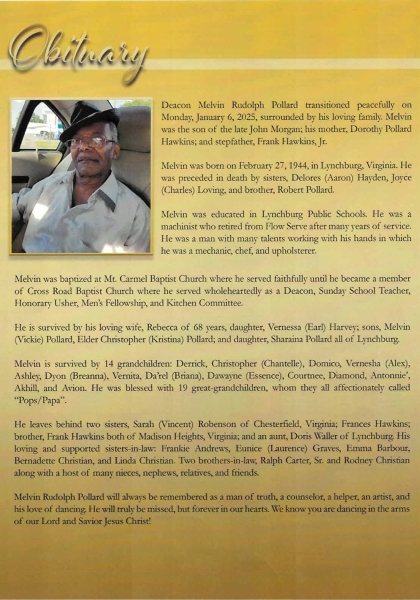 Melvin Rudolph Pollard-obituary