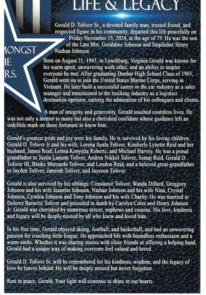 Gerald D. Tolliver-obituary