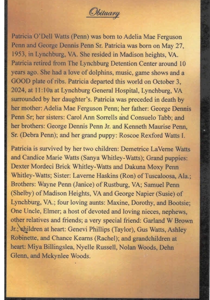 Patricia O'Dell Penn Watts-obituary