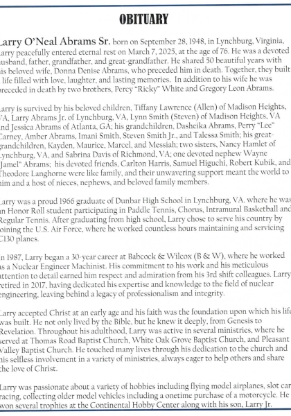 Larry O'Neal Abrams Sr.-obituary