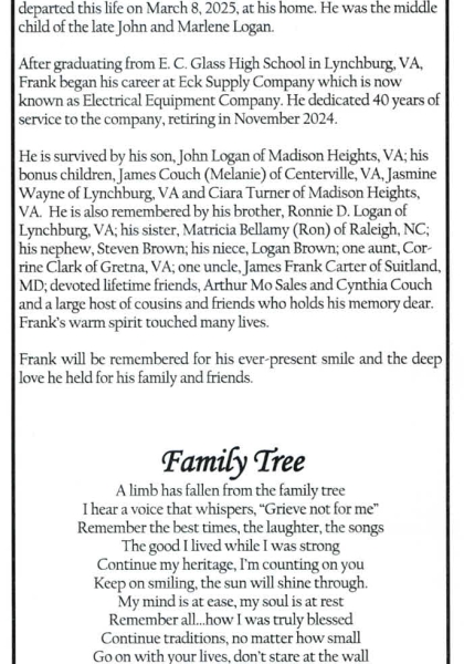 Frank Carter Logan-obituary