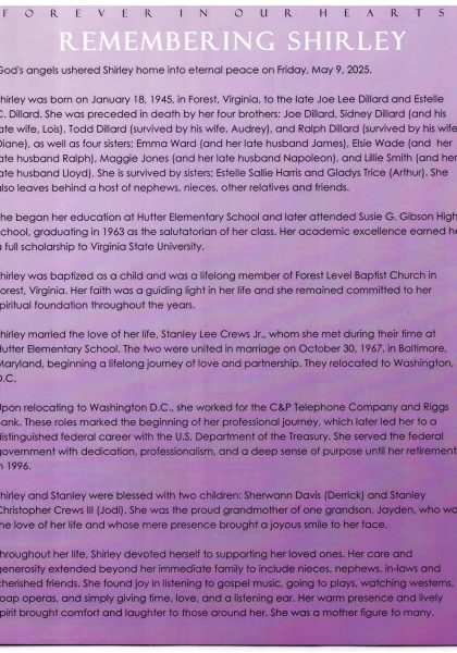 Shirley Crews-obituary