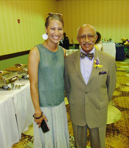 Teacher table, Leroy Cofield and daughter!