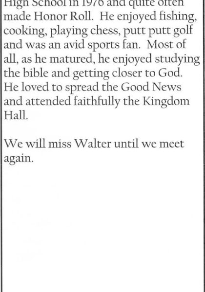 Walter Sherman-obituary pt II