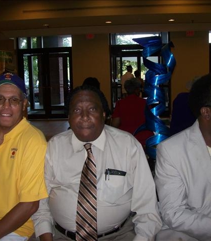 Abraham Hughes DHS '70, DHS teacher the late L. Garnell Stamps, C. Johnson!