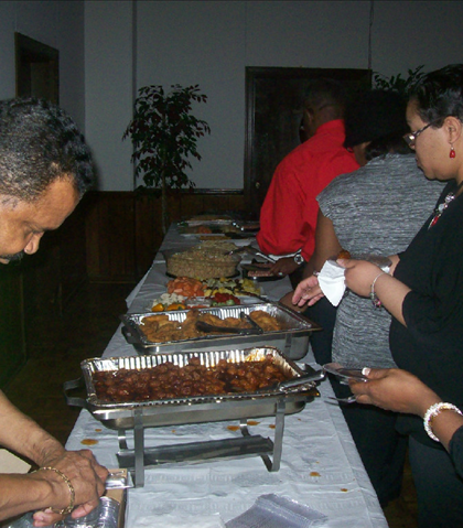 Classmate Vincent Anderson cateres the dance.....you know the eats were off the chain!!
